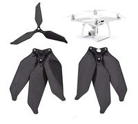 Wivplex Hélice en Fibre de Carbone 9455s, hélice à 3 Lames, réduction du Bruit, Aile Pliable, hélices à dégagement Rapide, Kits de Rechange, for DJI, for Phantom, 4 Hélice à pales(2 Pairs)