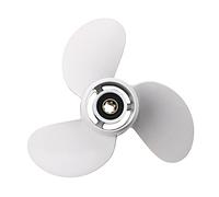 Wivplex Hélice hors-bord de bateau 8 1/2X8 1/2, for, hélices marines en alliage d'aluminium 6-8HP 6G1-45941-00-EL à 3 lames et 7 dents cannelées Remplacement de l'hélice du bateau