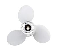 Wivplex Hélice hors-bord de moteur bateau, palette rotative à 3 pales, 9 1/4X12, for, .9-15Hp, aluminium 8 dents cannelées Remplacement de l'hélice du bateau