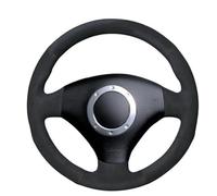 Wivplex Housse de volant voiture en cuir for A2 8Z A3 8L, Sportback A4 B6, Avant A8 A6 C5 D2 TT 8N S3 S4 Couverture de volant de voiture(BLACK Red Thread)