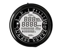 Wivplex Jauge multifonctionnelle GPS Compteur de vitesse Tachymètre Heure Température l'eau Niveau carburant 24V 0-10BAR Pression Indicateur de vitesse pour vélo(BN)