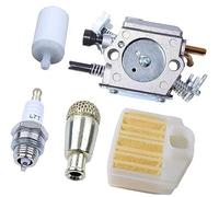 Wivplex Kit de bougies d'allumage, carburateur, filtre à air, carburant et huile, for tronçonneuse Husqvarna 365, 362, 371, 372 372XP Bougie d'allumage pour tondeuse à gazon
