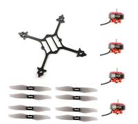 Wivplex Kit de cadre d'hélice Crux3 115 mm 3 pouces Toothpick 3018 EX1202.5 KV6400 1-2S acing Drone Kit drone