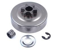 Wivplex Kit de clips E for rondelle pignon tambour d'embrayage 3 8 pas 6T, for tronçonneuse STIHL, 017 018 021 023 025 MS170 MS180 MS210 MS230 MS250 Kit de remplacement d'embrayage de tondeuse à gazon