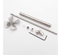 Wivplex Kit de couplage Joint d'hélice en métal, manchon d'arbre d'entraînement 4mm for bateau RC, appât pêche Marine, remorqueur ROV Remplacement de l'hélice du bateau(L25cm Coupler 6.0mm)