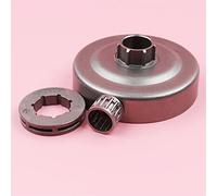 Wivplex Kit de roulement à aiguilles for tambour d'embrayage 3/8 7 dents, petite cannelure 19 mm, for Husqvarna, 50 51 55 154 254, pièce for outil de tronçonneuse Pignon cannelé pour tronçonneuse