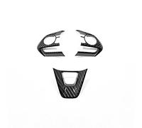 Wivplex Le cadre de volant en Fiber carbone ABS couvre les garnitures boutons style intérieur voiture, for Toyota, for RAV4, RAV 4 Revêtement pour jantes de volant de véhicule(Type 1 and 2)