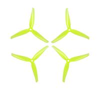 Wivplex Lot de 16 hélices à 3 pales for drone Nazgul F5 FPV, 5 pouces, avec trou montage mm Ensemble de pales d'hélice de drone(Crystal yellow)