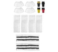 Wivplex Lot de 4 chiffons ponçage en microfibre for sol, housses, brosses rondes for buse à main, nettoyeurs vapeur SC 2/SC 3/SC 4/SC 5 Accessoires pour nettoyeurs vapeur