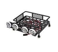 Wivplex Porte-Bagages de Toit for Voiture RC, Type général avec 4 Barres Lumineuses Rondes for Camion sur chenilles CC01 CR01 SCX10, for RC4WD, Galerie de Toit pour Voiture Jouet