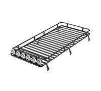 Wivplex Porte-Bagages de Toit RC 1:10 avec Barre Lumineuse 6 pièces Light, for Jeep, D90 RC Galerie de Toit pour Voiture Jouet