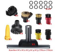 Wivplex Tête de brosse puissante buse accessoires aspirateur à vapeur portatif SC1 SC2 SC3 SC4 SC5 SC7 CTK10 CTK20 pièces Accessoires pour nettoyeurs vapeur(Set-18)