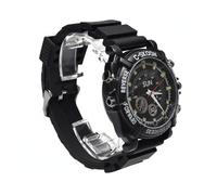 WIWACAM Horloge de caméra Full HD 2025-gen 1080p avec mémoire de 32 Go, vision nocturne infrarouge