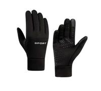 WIWIDANG Frostsport - Gants thermiques d'hiver pour homme et femme - Gants de sport imperméables à écran tactile - Coupe-vent - Pour la course, le cyclisme et la randonnée (noir, taille S/M)