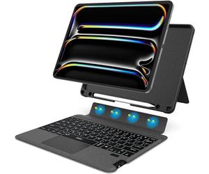 WIWU Clavier pour iPad 10.2 iPad 9e/8e/7e génération avec clavier, iPad Air 3e génération, iPad Pro 10,5" 2017, clavier intelligent magnétique amovible avec pavé tactile, porte-crayon