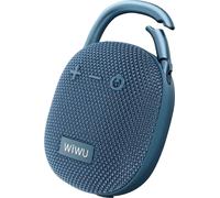 wiwu, mini haut-parleur Bluetooth, batterie 6h, IPX5 étanche, avec mousqueton, bleu