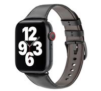WiWu WiWu Bracelet cuir Vintage Watch Series 1 á 9 / SE (38/40/41 mm) | Series 10 (42 mm) Noir Noir