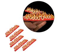 Wixine Lot de 5 écussons brodés en forme de flammes à coudre ou à repasser sur tissu