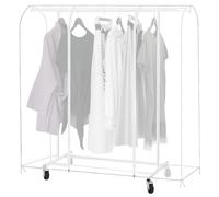 WIYETY 180 x 50 x 150 cm Housse de protection translucide anti-poussière pour porte-vêtements : housse de protection PEVA plus épaisse pour porte-vêtements, housse de protection pour tringle à