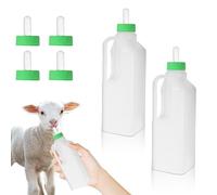 WIYETY 2 Stücke Biberon Agneau: Biberon de Chèvre avec 4 Tétine, Bouteille de Lait d'agneau avec Poignée, Biberon Agneau Biberon, Bouteilles de Lait d'agneau, Lait de Mouton Biberon, 850 ML