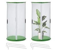 WIYETY 2 tentes d'hivernage pour plantes, serre de jardin de 30 x 60 cm avec fermeture éclair et 6 clous, couverture de plantes, habitat pour insectes en cage, pour intérieur et extérieur, jardinage