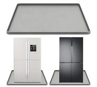WIYETY 60 × 60 cm - Tapis de réfrigérateur en silicone : tapis de sol antidérapant pour réfrigérateur, protection du sol pratique, bacs de sol, armoire à vin, bac d'égouttement polyvalent