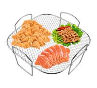 WIYETY Accessoires de friteuse à air chaud pour friteuse à air chaud : 20 x 20,5 x 10 cm Accessoires de friteuse à air chaud en acier inoxydable 304 carré Accessoires pour friteuse à air chaud Cosori