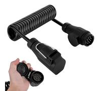 WIYETY Adaptateur de prise de remorque 13 broches - 2 m - Câble de remorque 13 broches - Câble de remorque 13 broches - Pour voiture, remorque, bateau, camion, caravane, camping-car, porte-vélos