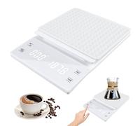 WIYETY Balance à café numérique avec minuterie : balance à café rechargeable avec 0,1 g de haute précision, balance à expresso avec écran LED et fonction tare Balance de cuisine, pour café filtre,