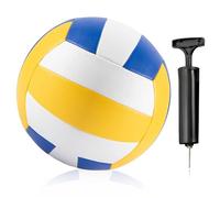 WIYETY Ballon de Beach-Volley Taille Officielle 5 : Volleyball Souple avec Pompe, Doux au Toucher pour Entraînement Sportif et Jeu de Sable de Plage en Extérieur