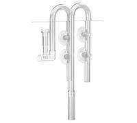 WIYETY Bec d'entrée d'aquarium en forme de U : tuyau de drainage nénuphars avec 4 ventouses puissantes, tuyau filtrant pour réservoir de poissons, réservoir de plantes, réservoir de plantes d'aquarium