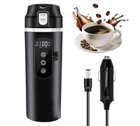 WIYETY Bouilloire électrique de voiture CC 12 V/24 V - 500 ml - Avec 4 niveaux de réglage de la température et couvercle anti-éclaboussures - Bouilloire de voyage portable - Protection anti-incendie