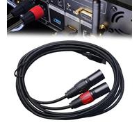 WIYETY Câble microphone USB C vers double XLR : 2 m mâle type C vers XLR mâle stéréo, 32 Bti/384 KHz, compatible avec PC, téléphone et tablette