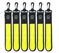 WIYETY Cartables clignotants LED : 6 pièces pendentifs réfléchissants avec 3 modes, réflecteurs de lumière de sécurité pour enfants, cartable, réflecteur étanche pour cartable sac à dos jogging, jaune