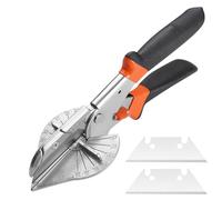 WIYETY Ciseaux À Onglet 45° - 135°, Ciseaux D'Angle Pour Coupe Précise, 2 Lames De Rechange, Ciseaux Multifonctionnels Pour Couper Liège, Plastique, PVC