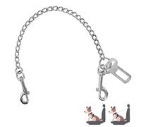 WIYETY Collier en acier inoxydable Ceinture de sécurité résistante aux morsures 80 cm Harnais de sécurité pour chiens de petite taille
