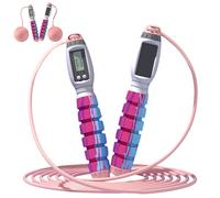 WIYETY Corde à sauter avec compteur de vitesse avec roulement à billes et poignées antidérapantes, corde à sauter sans fil, compteur de calories, corde à sauter réglable en longueur pour hommes,