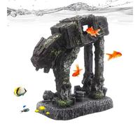WIYETY Décoration d'aquarium en forme de chien robot : ornements en résine décorations de chien robot, accessoires classiques pour chien robot, accessoires d'aquarium en polyrésine paysage pour