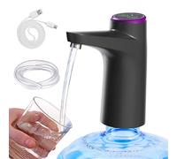 WIYETY Distributeur d'eau automatique, pompe à bouteille d'eau, pompe à eau potable, distributeur d'eau, distributeur d'eau électrique, pour camping, maison, bureau, rechargeable (noir)