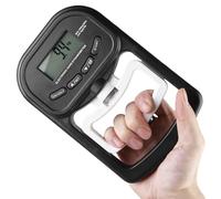 WIYETY Dynamomètre manuel numérique : 180 kg, appareil de mesure de la force de préhension électronique, écran LED, entraînement de force avec câble de charge USB, intelligent et sensible (noir)