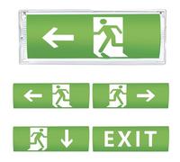 WIYETY Éclairage de Secours LED avec 4 Pictogrammes de Sortie, Montage Mural, Protection IP65 pour Établissements