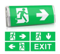 WIYETY Éclairage de Secours LED IP65 Étanche avec Batterie 3 Heures - Lumière de Sortie d'Urgence avec 4 Pictogrammes pour Tous