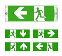 WIYETY Éclairage de Sécurité LED Lampe d'Évacuation: Panneau de Sortie de Secours Autonome à 3h de Autonomie, Lumière de Sortie de Secours avec Bouton, Flèches Directionnelles (Grand Format)