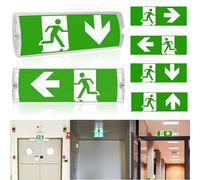 WIYETY Éclairage d'Urgence à LED, Lumière Continue d'Évasion Avec Batterie 3h et Bouton de Test Manuel