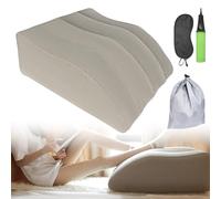 WIYETY Ensemble de coussins gonflables de surélévation des jambes, coussin de surélévation des jambes, coussin cale gonflable avec masque pour les yeux et bouchons d'oreilles, coussin de soutien pour