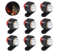 WIYETY Feux de gabarit LED 12/24 V : 8 mini feux de position latéraux étanches pour remorque, camion, voiture, caravane, camping-car, blanc, rouge