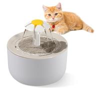 WIYETY Fontaine à eau pour chat de 1 l : ultra silencieuse, sécurité, filtre, 2 modes d'écoulement, arrêt automatique en cas de manque d'eau, prise USB
