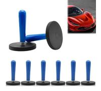 WIYETY Fort Véhicule Gripper Aimants: 8 Pièces Aimant Covering Voiture avec Boîte de Rangement, Aimants pour Pmballage, Support Magnétique pour Emballage de Véhicule de Montage pour Voiture, Bleu