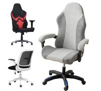 WIYETY Housse de Chaise de Gaming Extensible Avec Accoudoirs/Dossier - Pour Bureau, Ordinateur, Style Racing