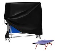 WIYETY Housse de protection imperméable et anti-poussière pour table de ping-pong avec sac de rangement - Pour l'extérieur et l'intérieur - Noir - 185 x 70 x 165 cm